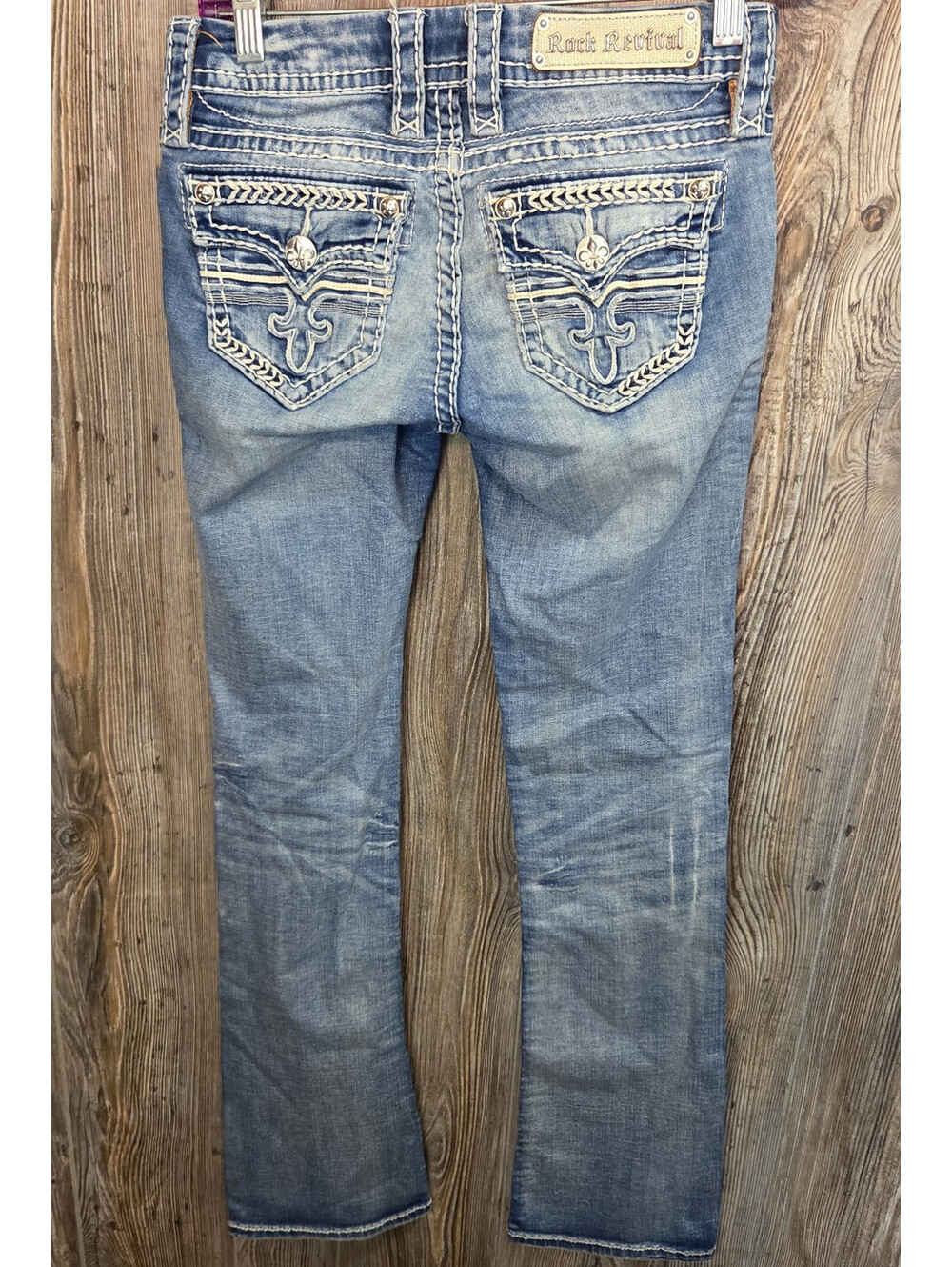 Rock Revival "Monica" Women Slim Boot Blue Jeans Sz 26 (28x31) Western Rodeo